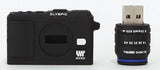 Superheadz Powershovel Mini Olympus-Style, Camera Shape 8 GB USB Flash Drive, Black