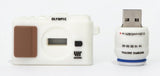 Superheadz Powershovel Olympus White Mini Camera Shape 4 GB USB Flash Drive