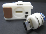 Superheadz Powershovel Olympus White Mini Camera Shape 8 GB USB Flash Drive