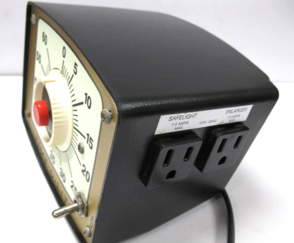 Time-O-Lite M 72R Timer, with Safelight & Enlarger Plugs, Used