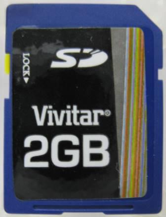 Vivitar 2 GB Secure Digital SD Memory Card