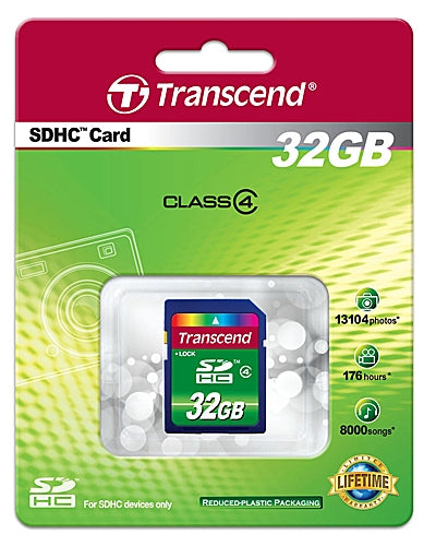 Transcend SDHC 32 GB Class 4 Secure Digital Memory Card