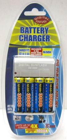 Ultrafine AA Rechargeable Batteries and Charger