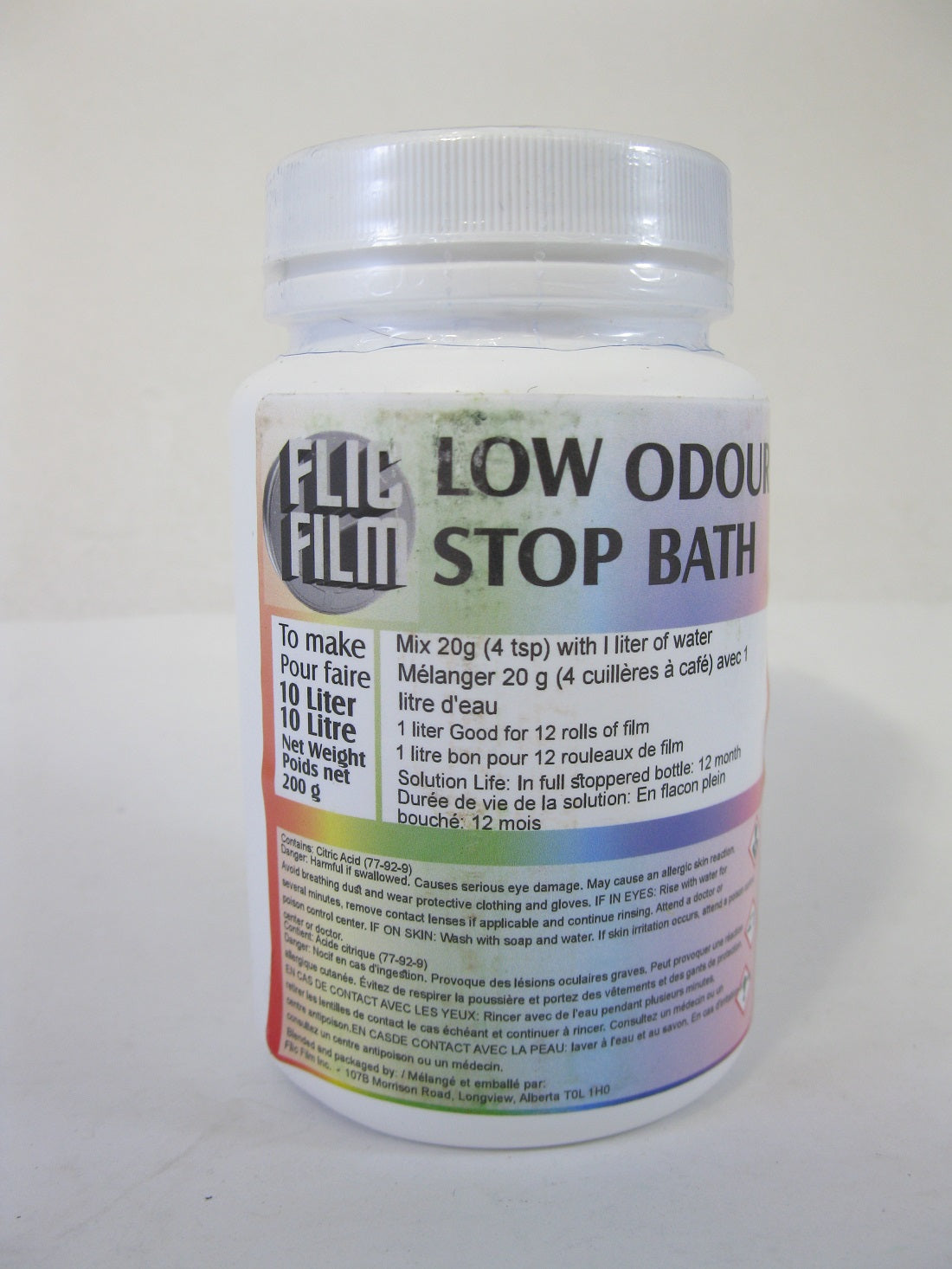 Stop Bath, Odorless, Powder to make 10 Liters (2.64 Gal.) Working Solution