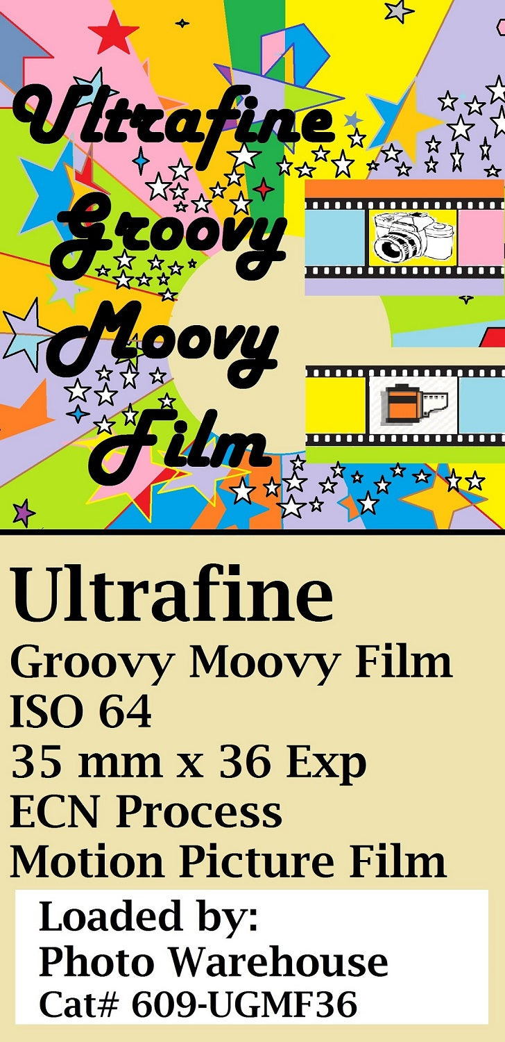 Ultrafine Groovy Moovy ISO 64 Color Print Film, 35mm x 36 exp