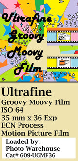 Ultrafine Groovy Moovy ISO 64 Color Print Film, 35mm x 36 exp