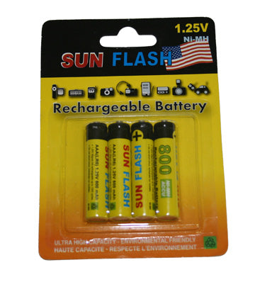 Ultrafine Pack of 4 - AAA Rechargeable Batteries