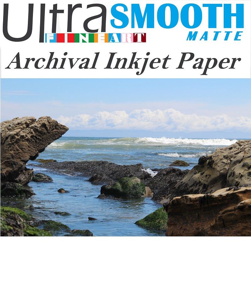 Ultrafine Smooth Matte FineArt Archival Inkjet Coated Both Sides Paper, 320 gsm, 17 mil, 8" x 10" / 25 Sheet Box