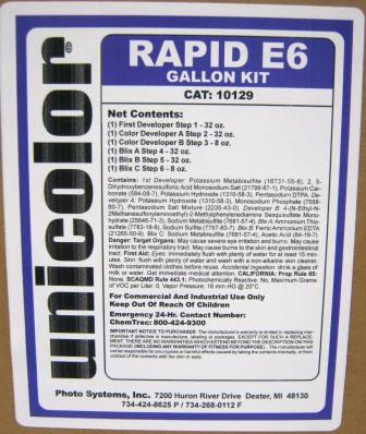 Ultrafine Unicolor E-6 Film Rapid Developing Kit, Gallon Kit