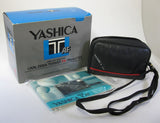 YASHICA T AF Carl Zeiss Tessar 3.5/35 T* 35mm Camera  —retail box, case, and strap